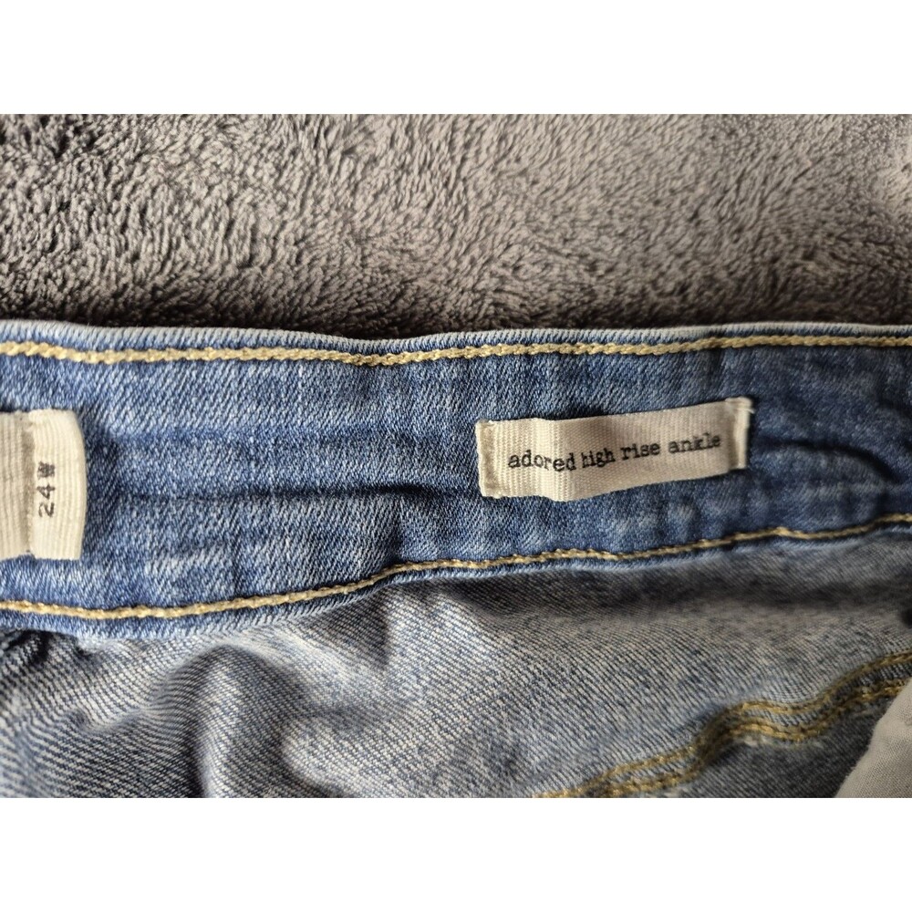 JESSICA SIMPSON ADORED HIGH RISE ANKLE JEANS SIZE 24W/WITH RIPS